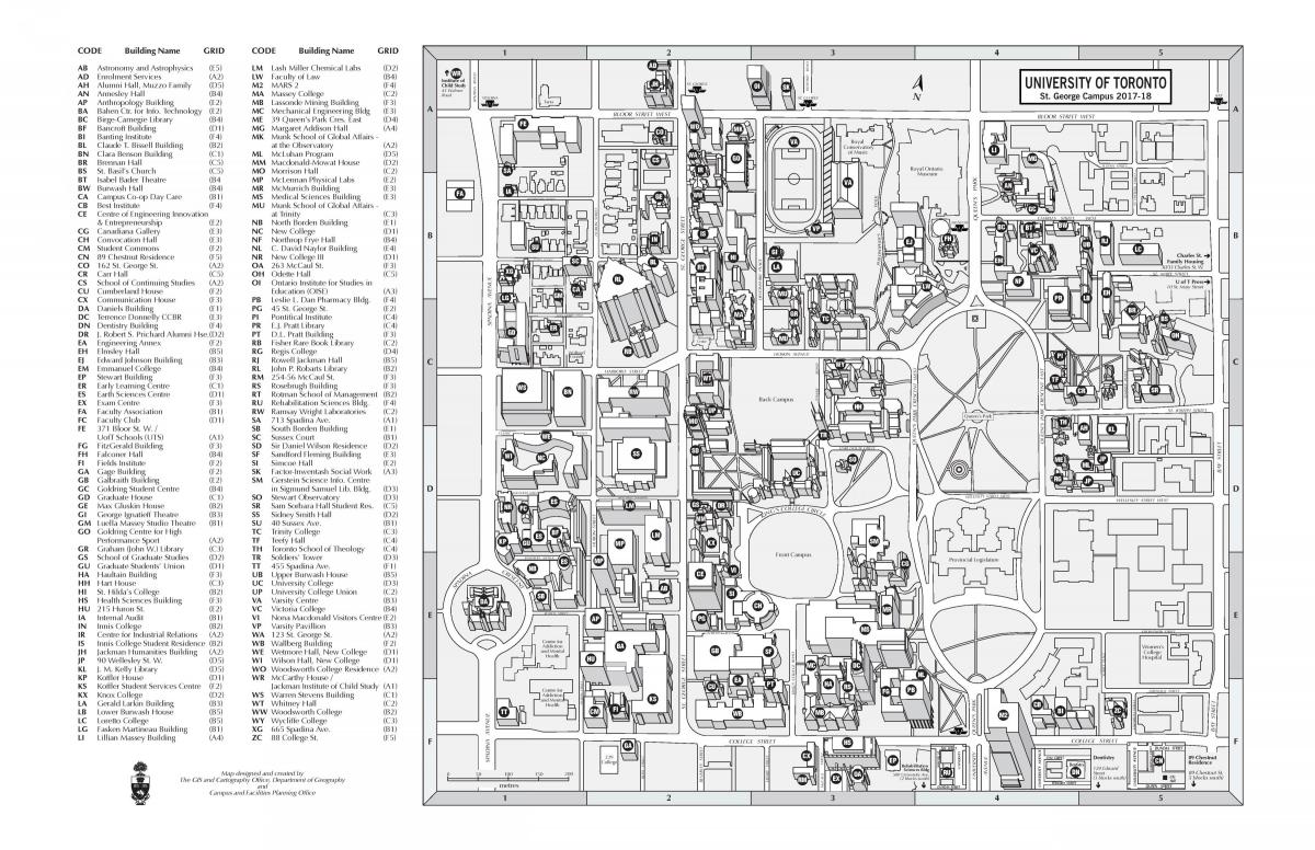 جامعة تورنتو خريطة