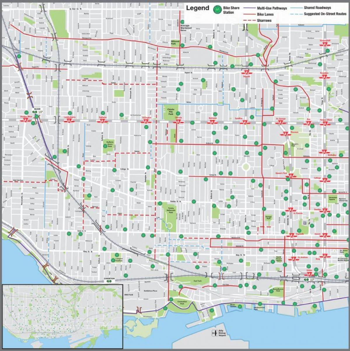 تورونتو الدراجة حصة خريطة