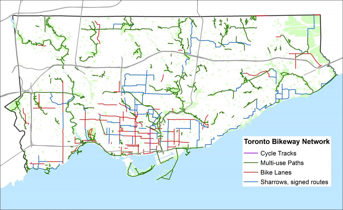تورونتو الدراجة خريطة