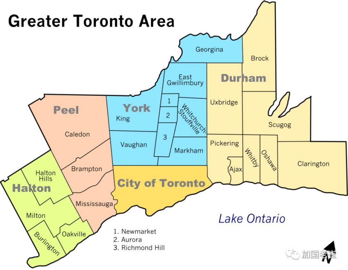 منطقة تورونتو خريطة