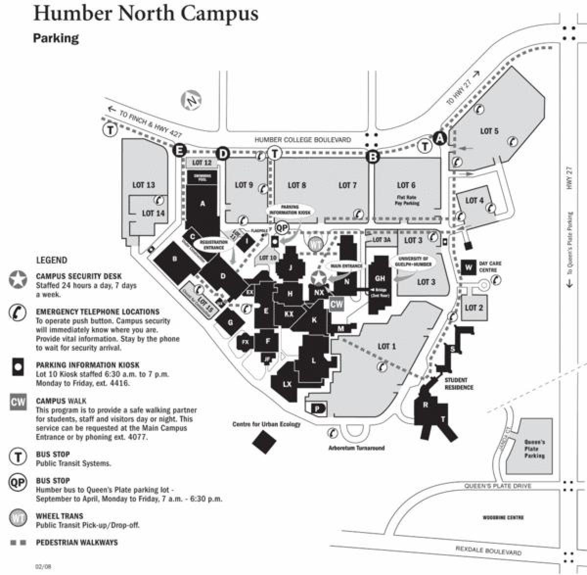 كلية هامبر شمال خريطة الحرم الجامعي