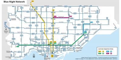 خريطة ليلة حافلة تورونتو